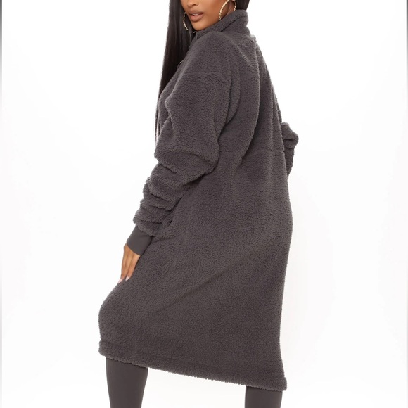 Cabin Stay Sherpa charcoal jacket - Picture 2 of 3